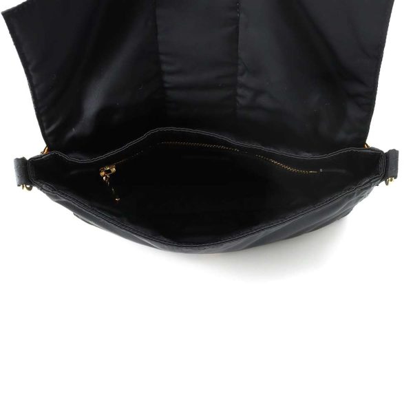 6 Fendi Body Bag Bucket Nylon Handbag Black