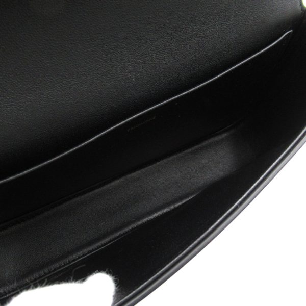 6 Celine Chain Shoulder Bag Bag Calf Black