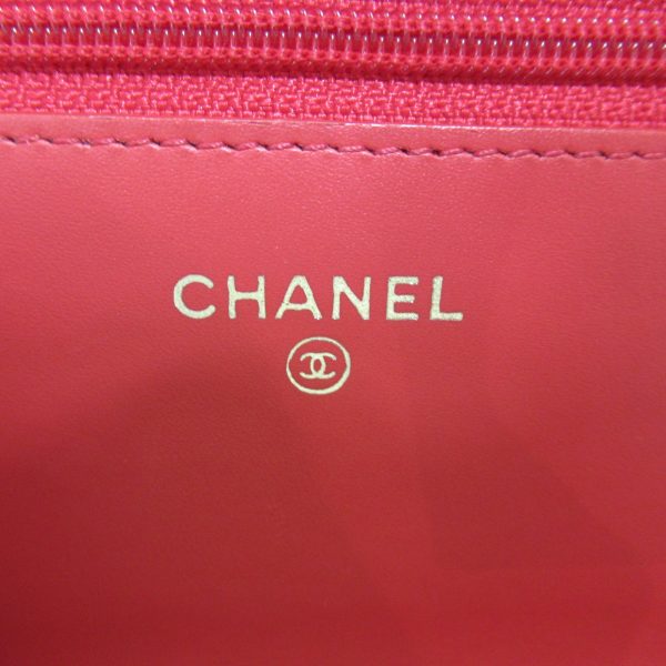 6 Chanel Chain Wallet Shoulder Bag Caviar Skin Red