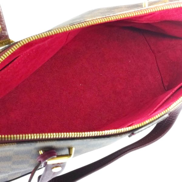6 Louis Vuitton Hyde Park Handbag Leather Damier Ebene Pink