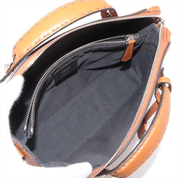 6 Fendi Medium Leather Shoulder Bag Crossbody Brown