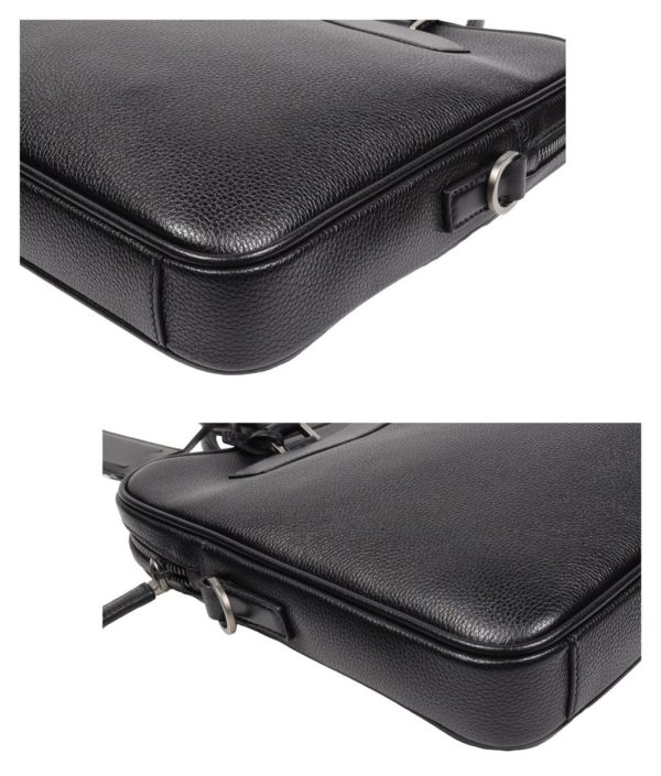 6 Prada Business Bag Briefcase Leather Black