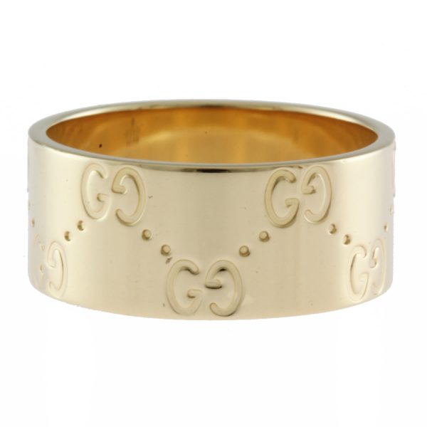 6 Gucci Icon Wide Ring No 19 18k Unisex Gold