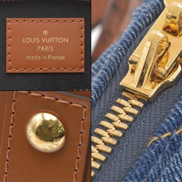 6 Louis Vuitton Alma BB Maltage Denim Leather Handbag BlueBrown