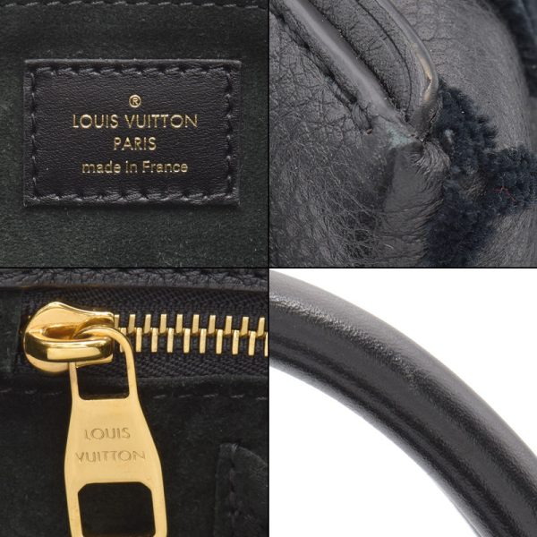 6 Louis Vuitton Tote W PM Calf Leather Tote Bag Noir Black