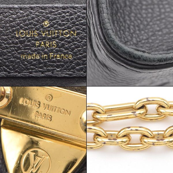 6 Louis Vuitton Saint Sulpice PM Leather Chain Shoulder Bag Noir Black