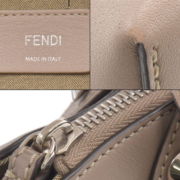 6 Fendi By The Way Medium Boston Bag Leather Beige