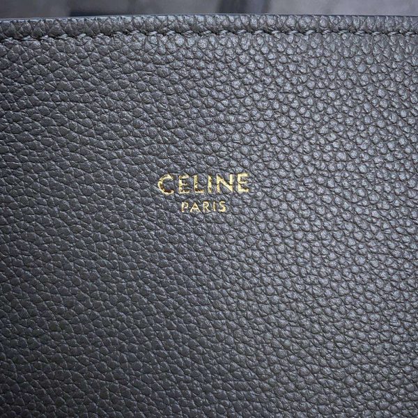 6 Celine Cabas Phantom Small Tote Bag Leather Gray