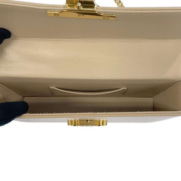 6 Celine Chain Shoulder Bag Box Leather Beige
