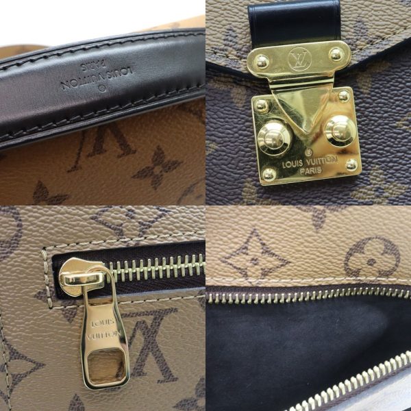 6 Louis Vuitton Pochette Metis MM Monogram Reverse Brown 2WAY Bag