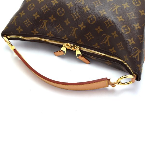 6 Louis Vuitton Sully PM Shoulder Bag Monogram Leather Brown