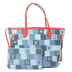 62756 1 Louis Vuitton Neverfull MM Damier Ebene Tote Bag Leather