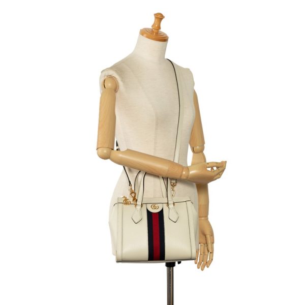 7 Gucci Ophidia Handbag Shoulder Bag 2way White Ivory