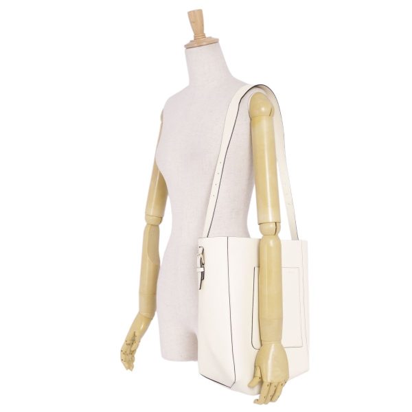 7 Valextra Bucket Bag Medium Tote Bag Leather Ivory