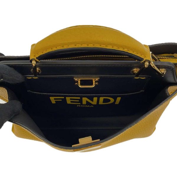 7 Fendi Handbag Peekaboo Mini Shoulder Bag Yellow