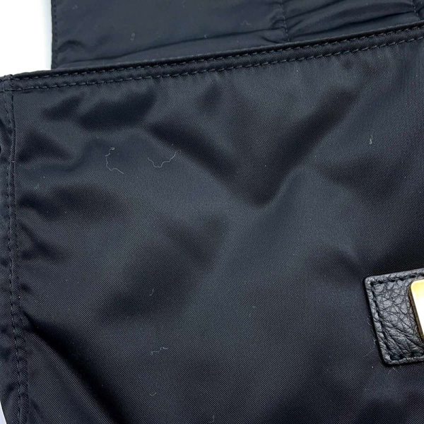7 Fendi Body Bag Bucket Nylon Handbag Black
