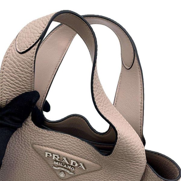 7 Prada Handbag Logo Leather Mini Bag Pink