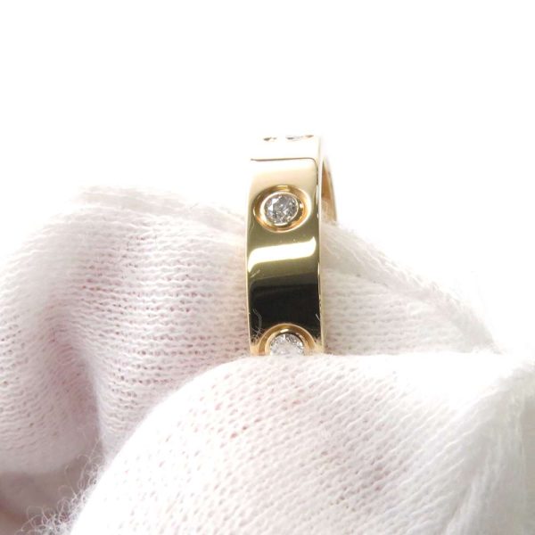 7 Cartier Ring LOVE Wedding Diamond 8P 019ct K18YG Ring Yellow