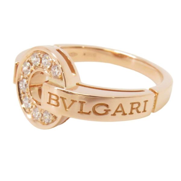 7 Bvlgari Ring Diamond Approx 028ct K18PG Pink