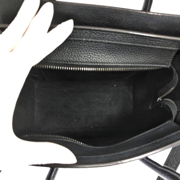 7 Celine Luggage Nano Shopper Handbag Leather Black