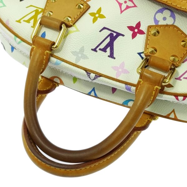 7 Louis Vuitton Monogram Multicolor Trouville Handbag Bag White
