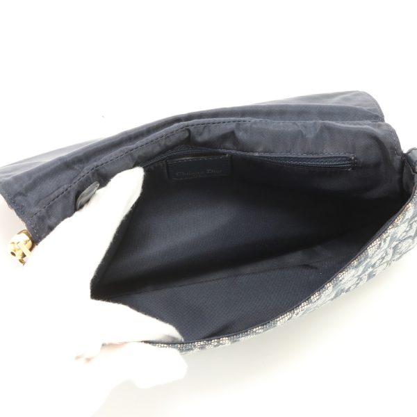 7 Christian Dior Trotter Malice Pearl Shoulder Bag Navy