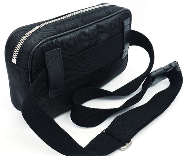 7 Gucci GG Crossbody Belt Bag Nylon Black