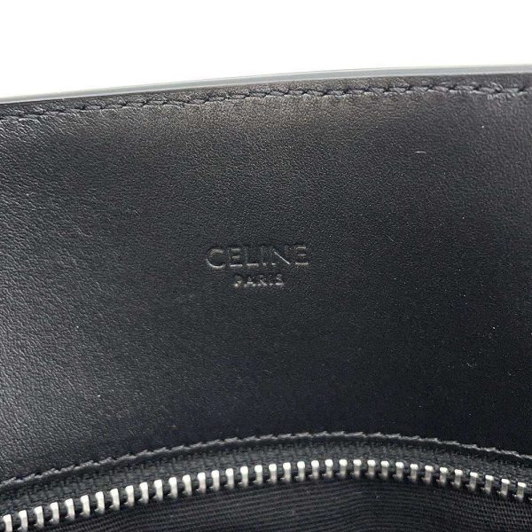 7 Celine Horizontal Cabas Triomphe Tote Bag Leather Black