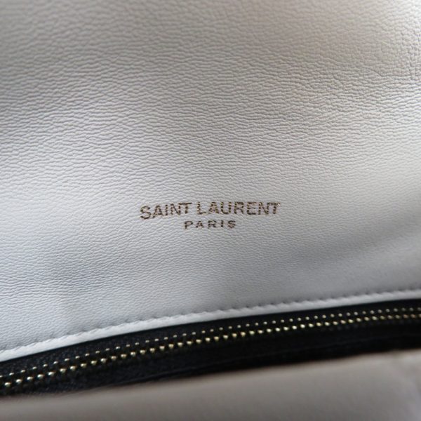 7 Saint Laurent Paris Lulu Puffer Chain Bag White