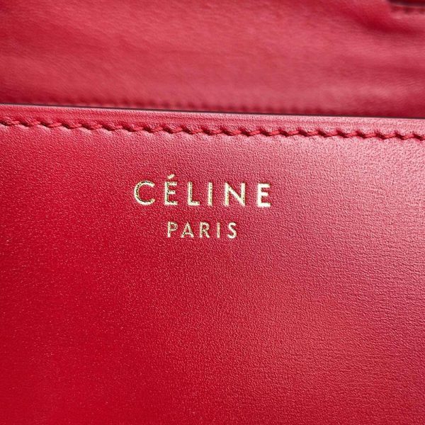 7 Celine Classic Box Leather Small Shoulder Bag Red