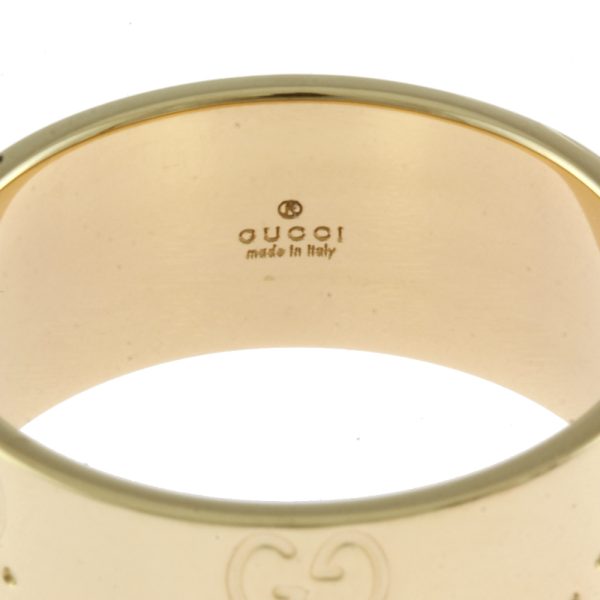 7 Gucci Icon Wide Ring No 19 18k Unisex Gold