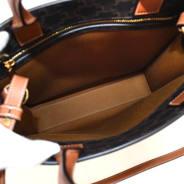 7 Celine Small Vertical 2way Triomphe Leather Brown