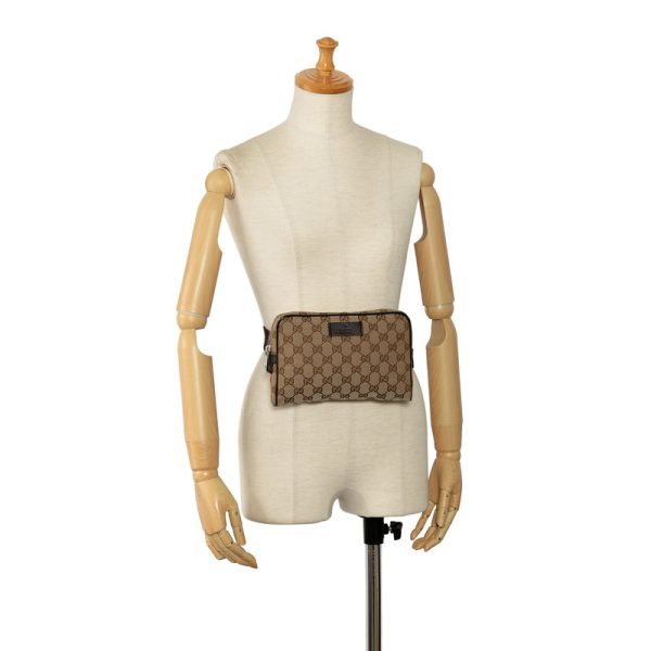 7 Gucci GG Canvas Body Bag Waist Bag BeigeBrown