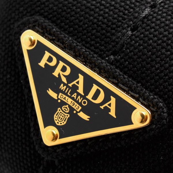 8 Prada Tote Bag Shoulder Bag Triangle Logo Plate Black