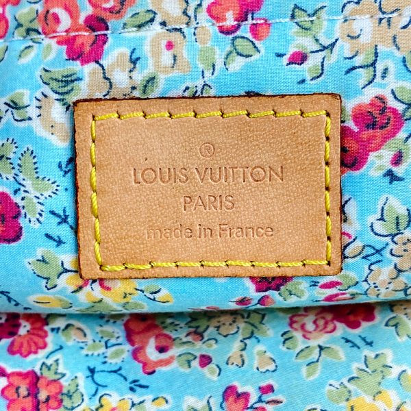 8 Louis Vuitton Monogram Denim Patchwork Pouch Shoulder Bag Blue