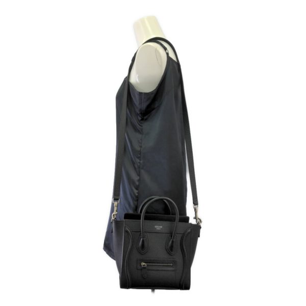 8 Celine Luggage Nano Shopper Handbag Leather Black