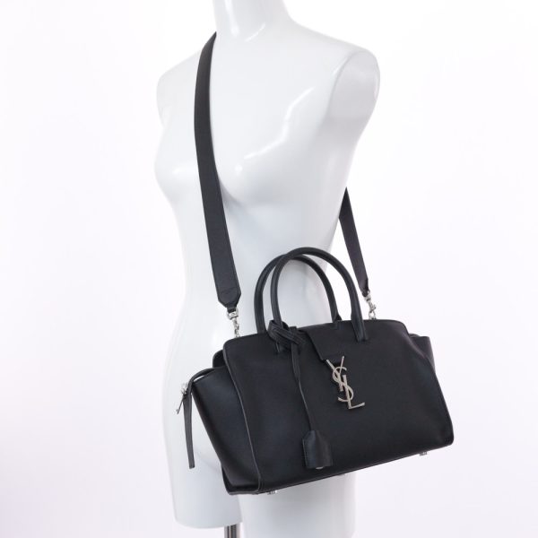 8 Saint Laurent Paris Baby Downtown Cabas Tote Bag Black