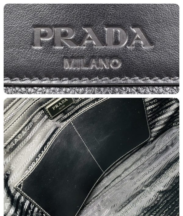8 Prada Business Bag Briefcase Leather Black