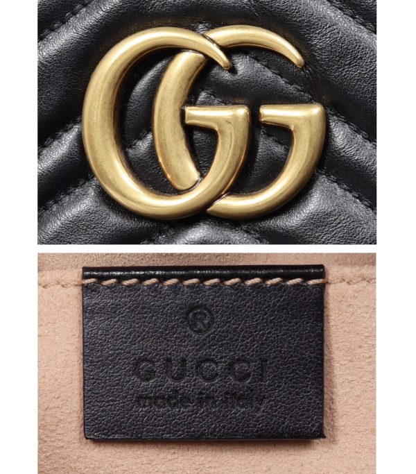 8 Gucci GG Marmont Small Chain Shoulder Bag Leather Black