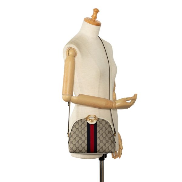 8 Gucci Ophidia GG Supreme Sherry Line Shoulder Bag White Red