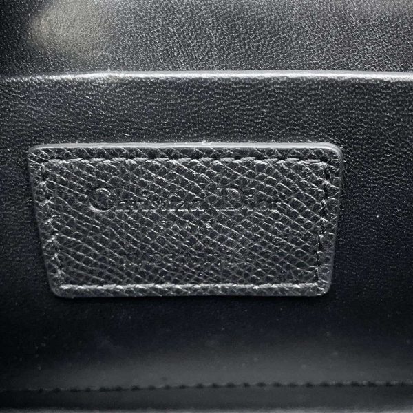 8 Christian Dior Shoulder Bag Montaigne Leather Black