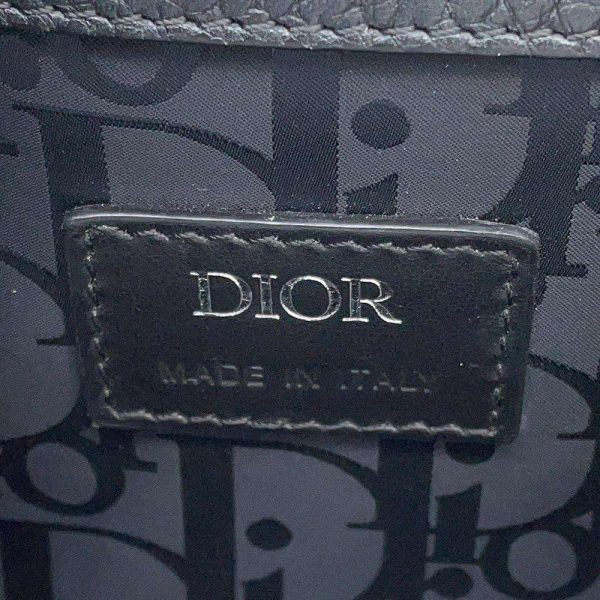 8 Christian Dior Shoulder Bag Gallop Leather Black