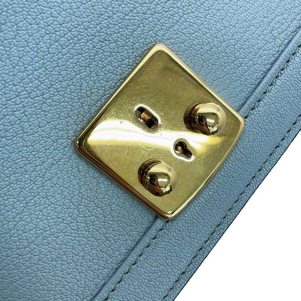 8 Miu Miu Chain Shoulder Bag Leather Light Blue