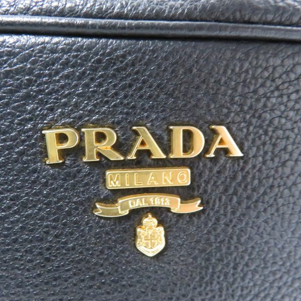 9 Prada Shoulder Bag Leather Black