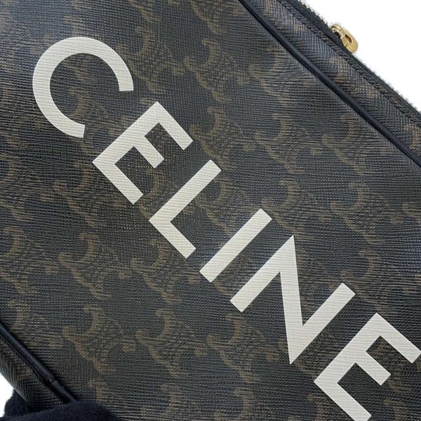 9 Celine Triomphe Medium Leather Messenger Bag Black