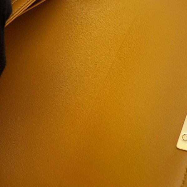 9 Celine Shoulder Bag Triomphe Medium Leather Yellow