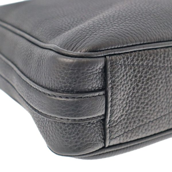 9 Louis Vuitton Armand Briefcase MM Taurillon Leather Tote Document Business Briefcase Handbag Black