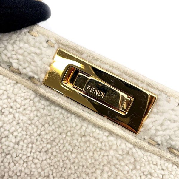 9 Fendi Handbag Peekaboo Medium 2way Shoulder Bag White