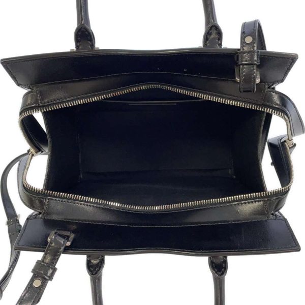 9034136 08 Saint Laurent Paris 2way Up Down Leather Shoulder Bag Black Grey