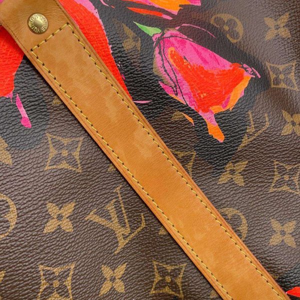 9034860 09 Louis Vuitton Boston Bag Monogram Rose Keepall 50 Pink Brown